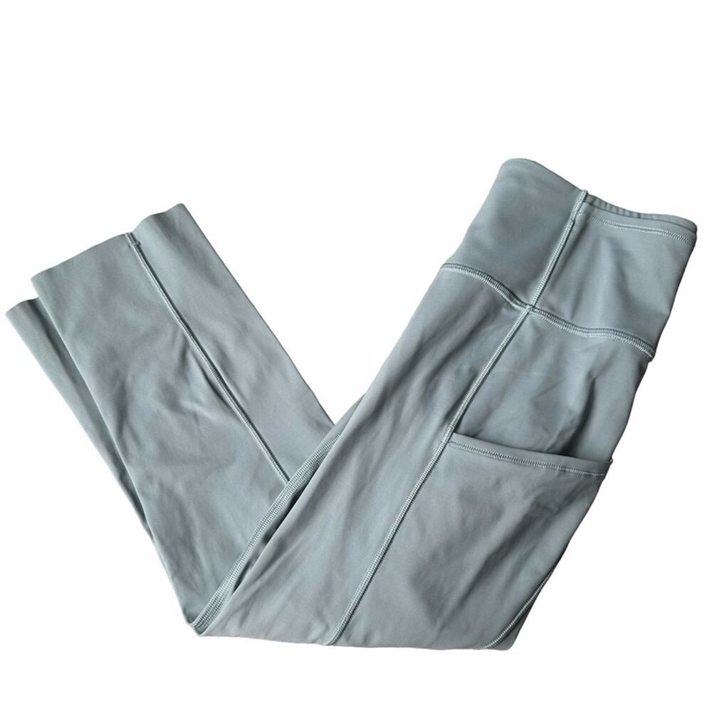 Lululemon Fast and Free Crop II 19" Blue Cast